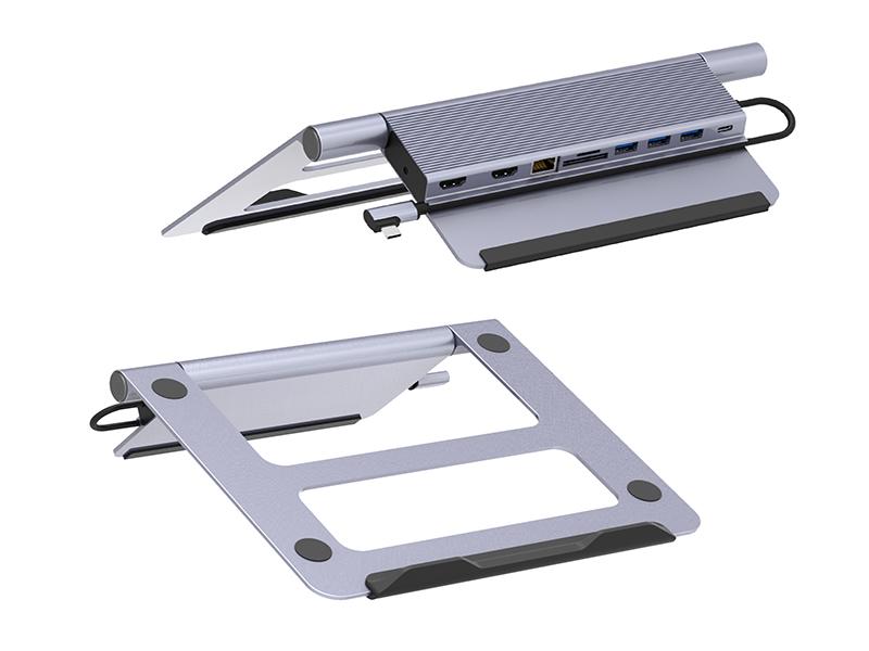 10in1 USB-C Loptop Stand Docking Station (YFC-ZJ1001)