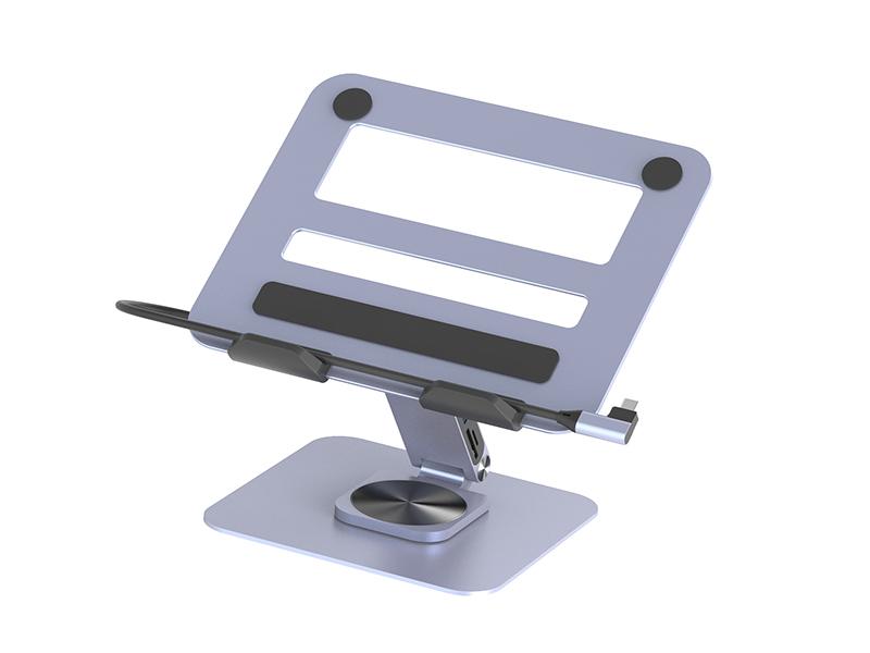 8in1 USB-C Loptop Stand Docking Station—360 ° Rotation (YFC-ZJ801)