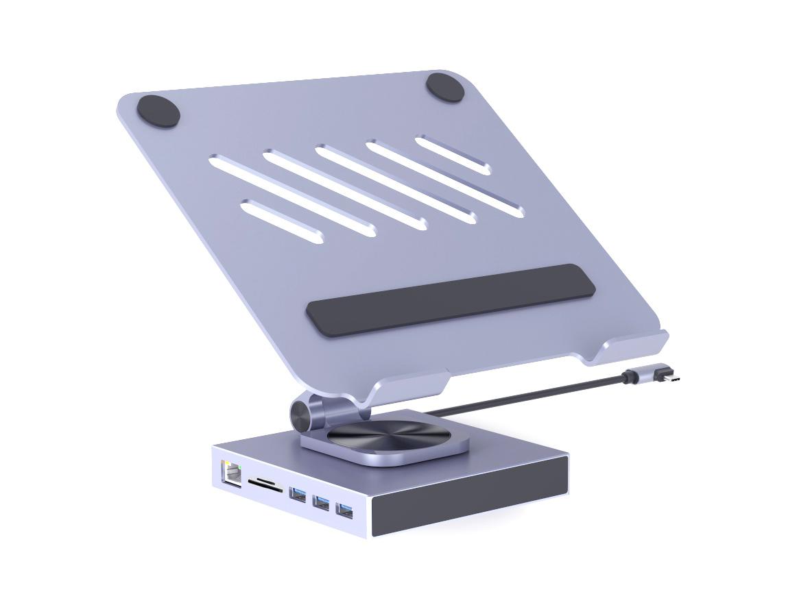 10in1 USB-C Loptop Stand Docking Station—360 ° Rotation (YFC-ZJ1002)