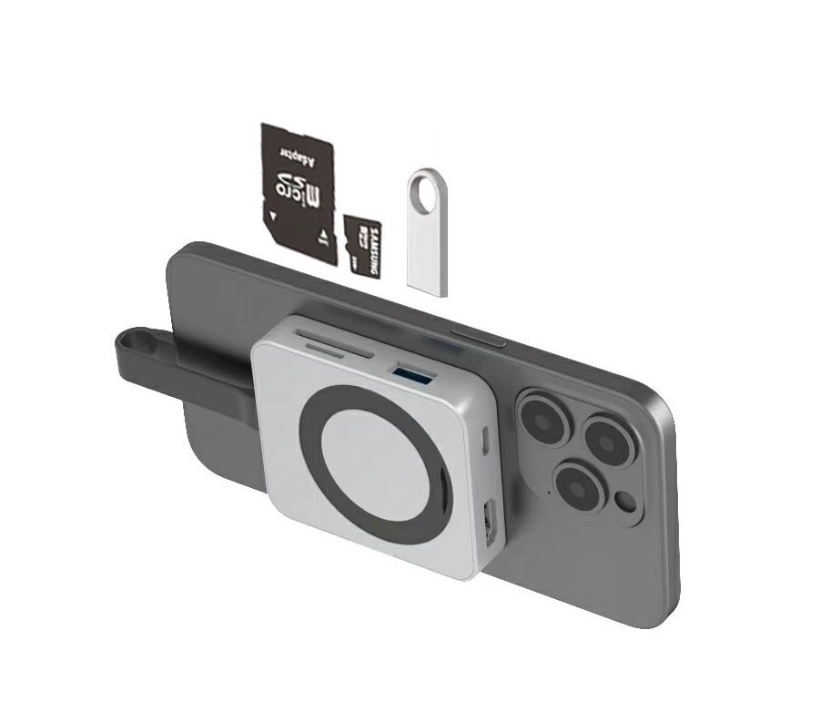 5in1 USB-C Multifunction Magnetic Rotating Bracket docking station (TZ506)