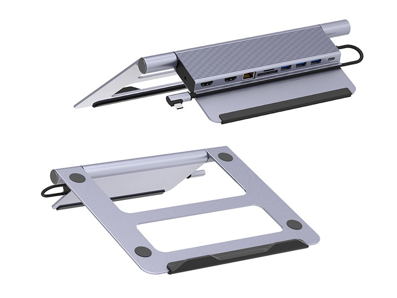10in1 USB-C Loptop Stand Docking Station (YFC-ZJ1001)