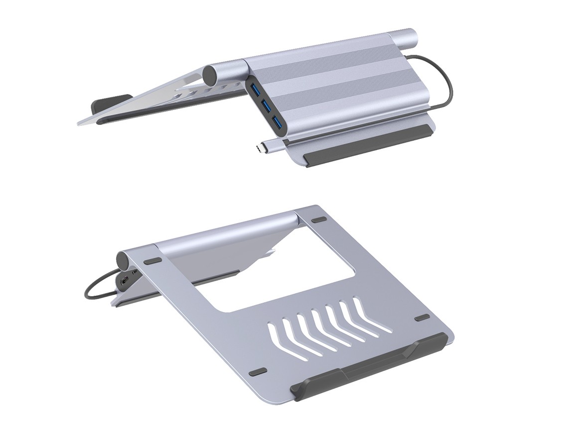 5in1 USB-C Loptop stand docking station (YFC-ZJ501)