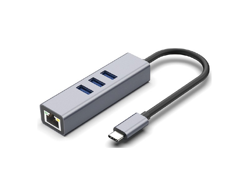 USB-C TO 3xUSB3.0+RJ45 Adapter (YFC-ZH401 )