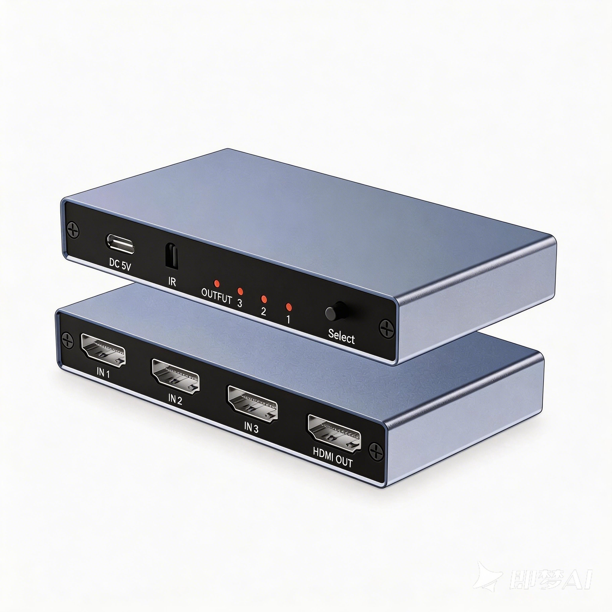 3x1 4K@60Hz HDMI Switch with IR Remote & Button (YFC-SW301)